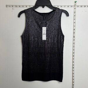 White House black market Black Sleeveless Knit Top